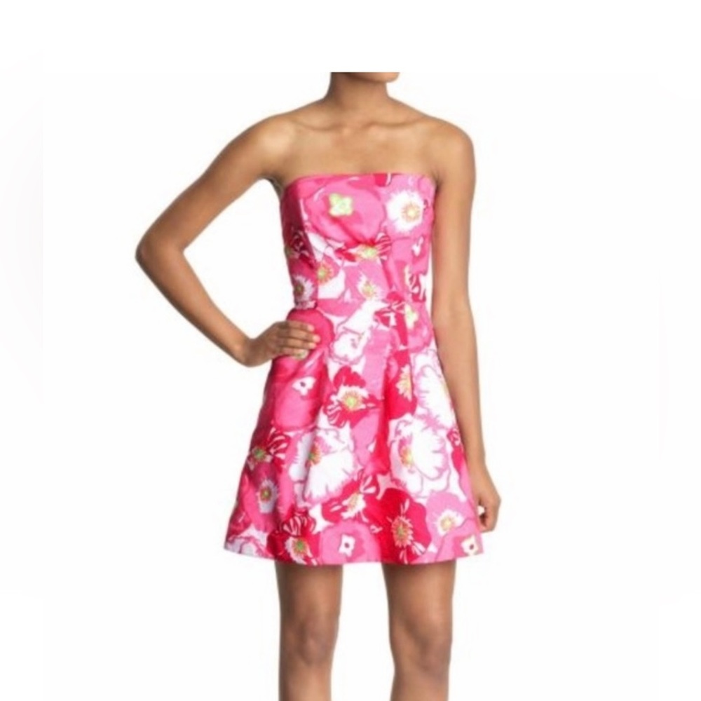 Lily Pulitzer Bloom Strapless Pink Dress